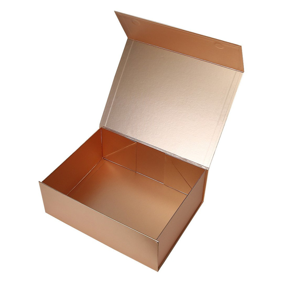 CLARA, seldf-folding gift box with magnet, gold rose