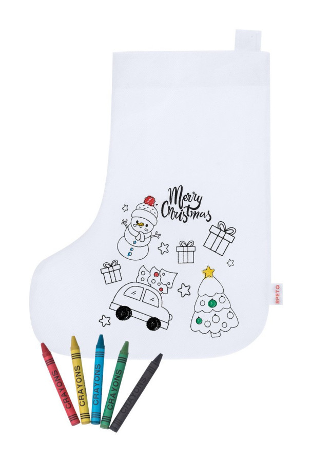Mordy colouring Christmas stocking