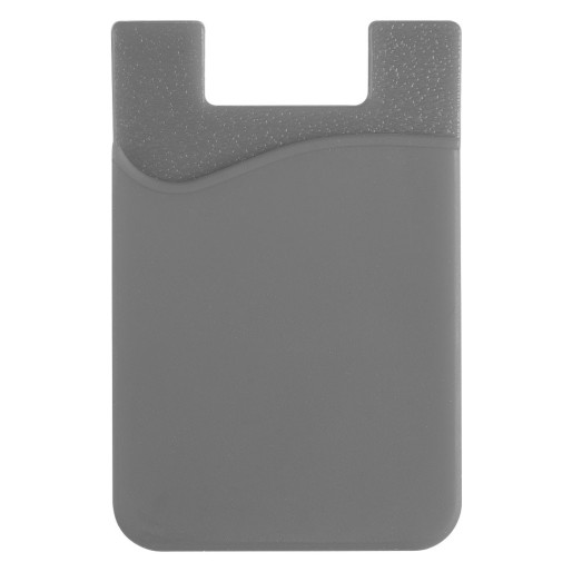 POCKET, silicone card holder for phone, gray