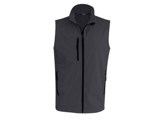 FEEDBACK MEN, men's softshell vest, dark gray