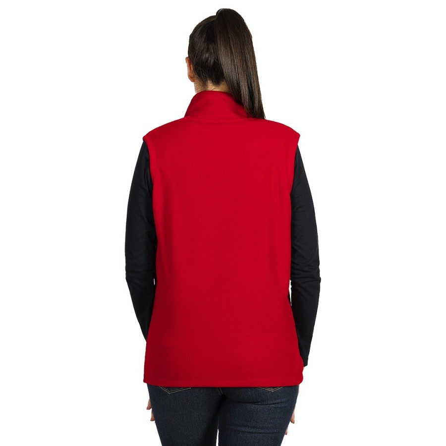 GLECHER VEST, prsluk od brušenog flisa, crveni