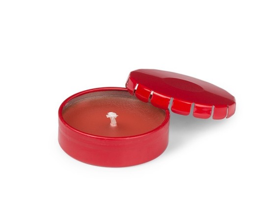 ROMANCE, scented candle in color, red