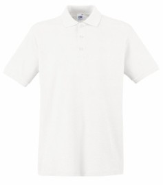 Fruit of the Loom, Premium Polo, premium men's polo shirt, white, L