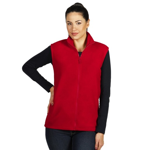 GLECHER VEST, polar fleece vest, red