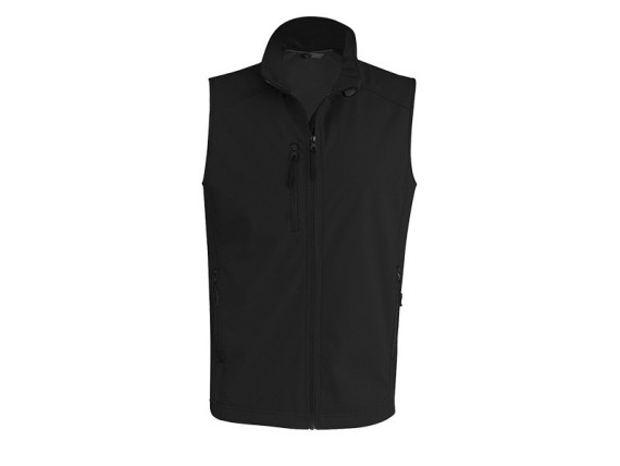 FEEDBACK MEN, men's softshell vest, black