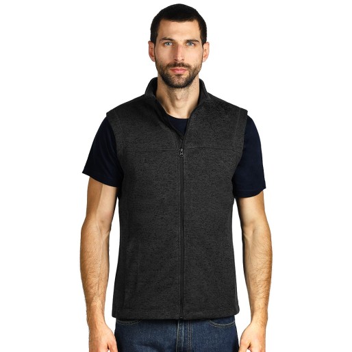 JIMMY, mčlange vest, black