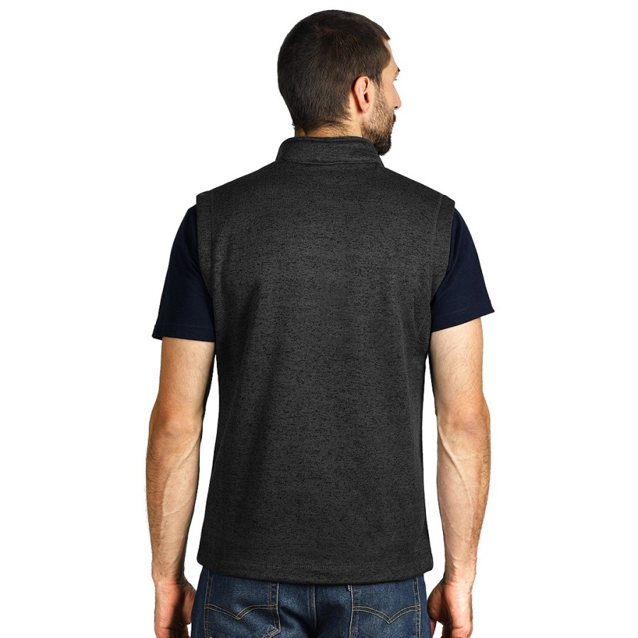 JIMMY, mčlange vest, black