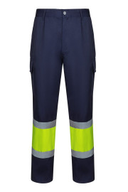 VL ARTEMIS. Two-tone trousers, in twill (190g/m²), cotton (20%) and polyester (80%)