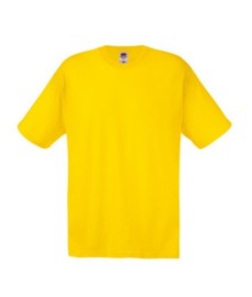 Fruit of the Loom, Original T, men's cotton T-shirt, yellow, 3XL