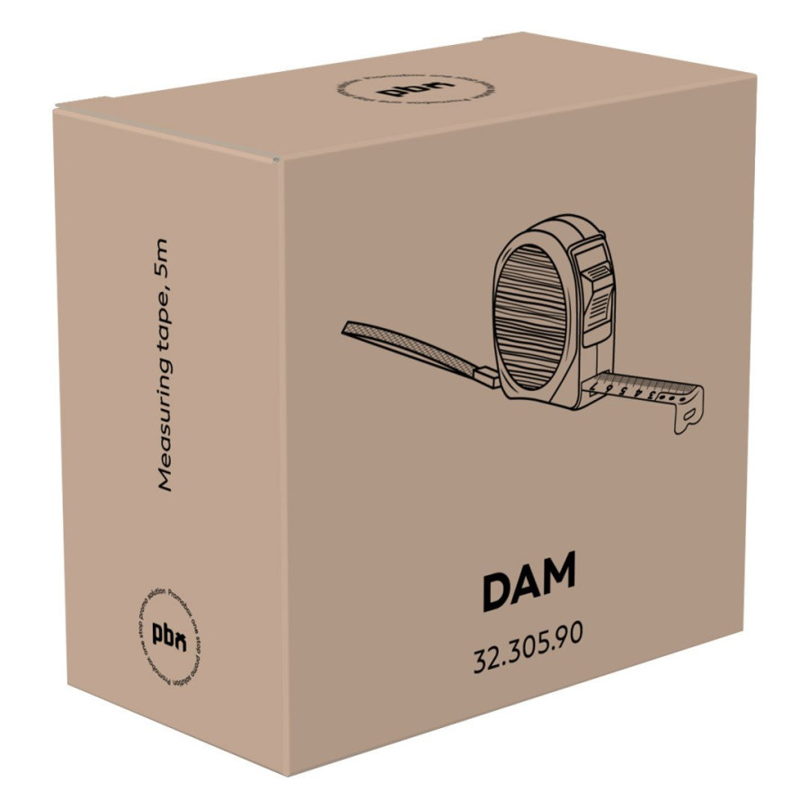 DAM, measuring tape, 5m, white