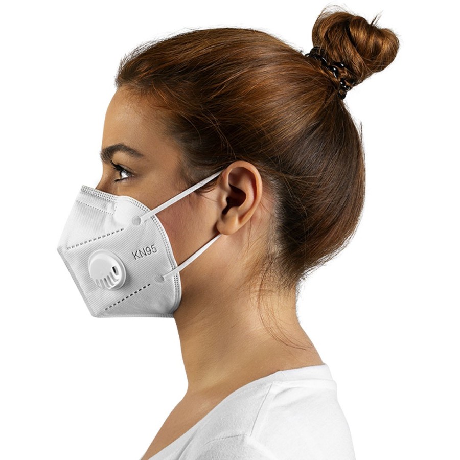 KN95 VENT, maska sa ventilom, bela