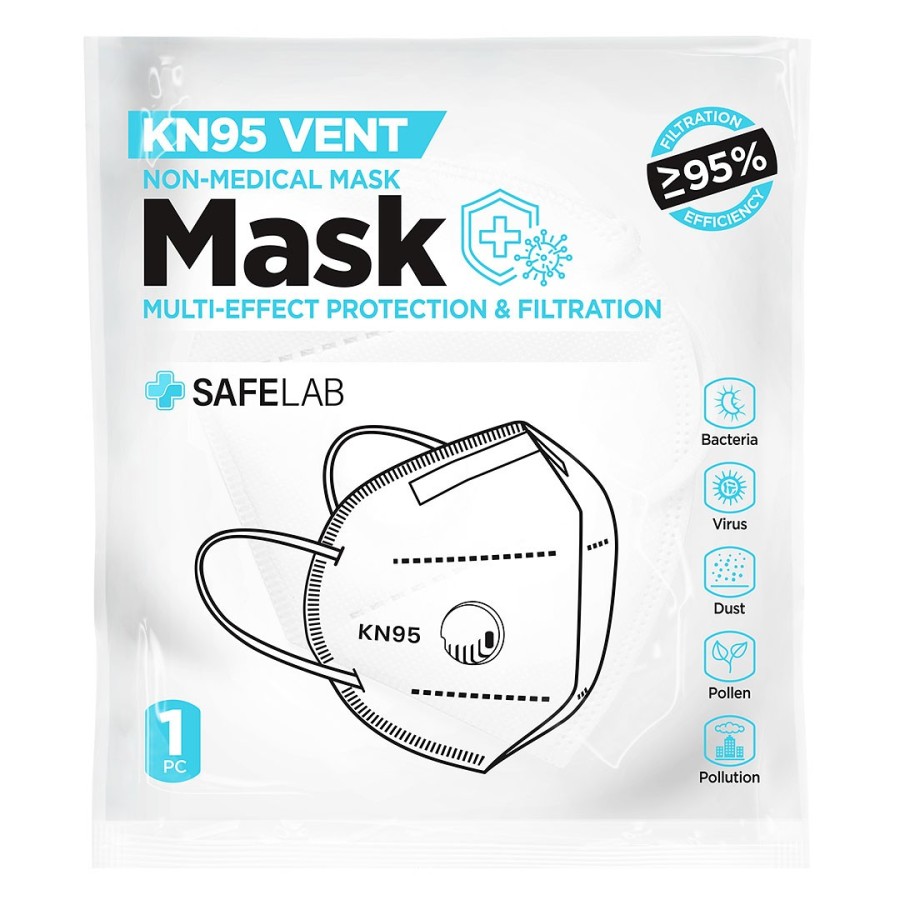 KN95 VENT, maska sa ventilom, bela