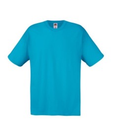 Fruit of the Loom, Original T, men's cotton T-shirt, azure blue, 3XL