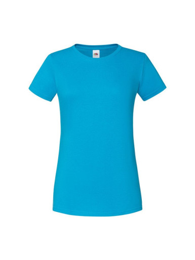 Fruit of the Loom, LADIES ICONIC 150T, ženska pamučna majica, azurno plavo, S
