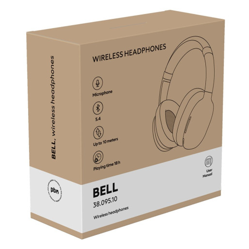 BELL, foldable wireless headphones, black