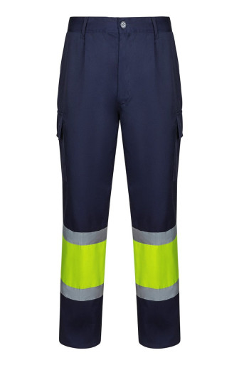 VL ARTEMIS. Two-tone trousers, in twill (190g/m²), cotton (20%) and polyester (80%)