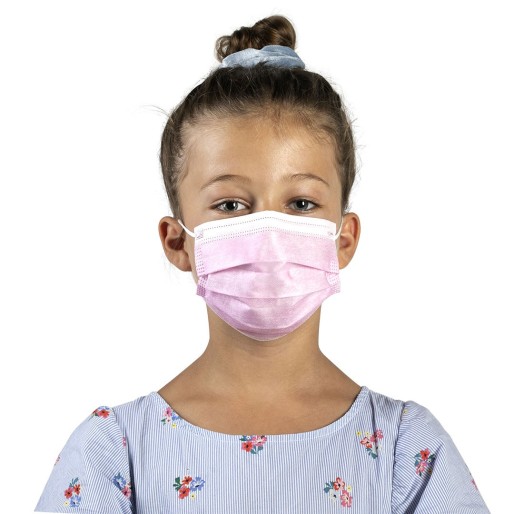 DFM KIDS 10, dečja maska za jednokratnu upotrebu, roze