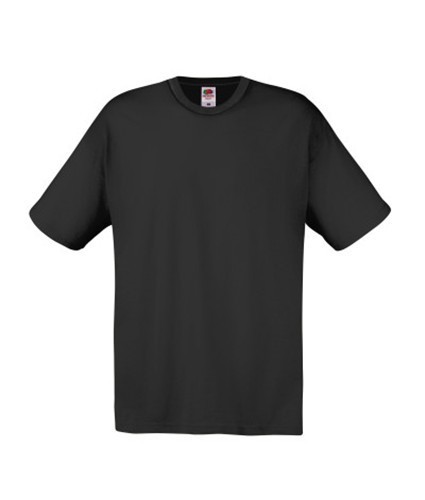 Fruit of the Loom, Original T, Men's Cotton Short Sleeve T-shirt, Black, 4XL