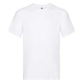 Fruit of the Loom, Original T, men's cotton T-shirt, white, 5XL