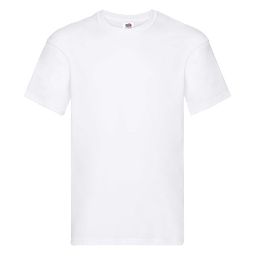 Fruit of the Loom, Original T, men's cotton T-shirt, white, 5XL