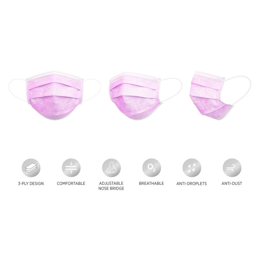 DFM 10, disposable face mask, rose