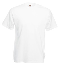Fruit of the Loom, Valueweight, men's cotton T-shirt, white, 4XL
