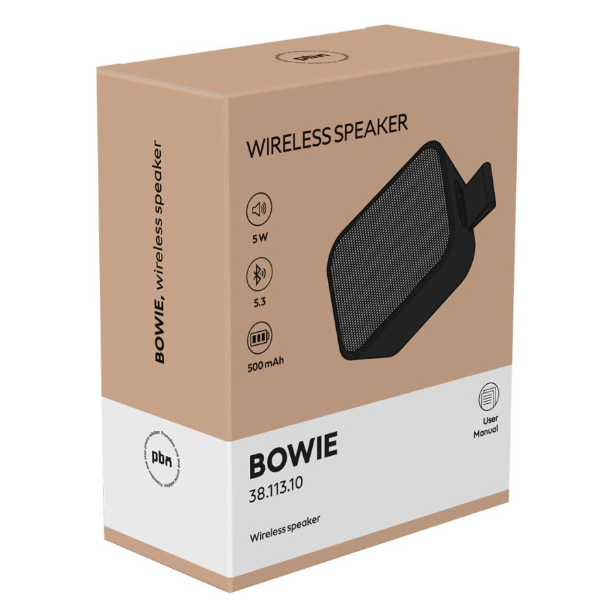 BOWIE, wireless speaker, 5w, black