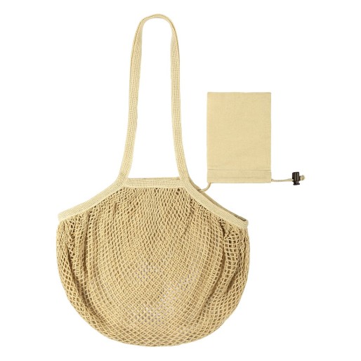 GINGER, cotton shopping bag, 160 g/m2, beige