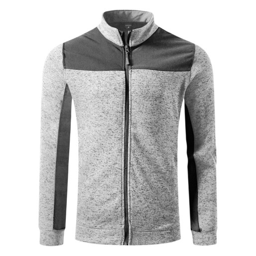 JUPITER, unisex softshell and knitted fleece jacket, ash
