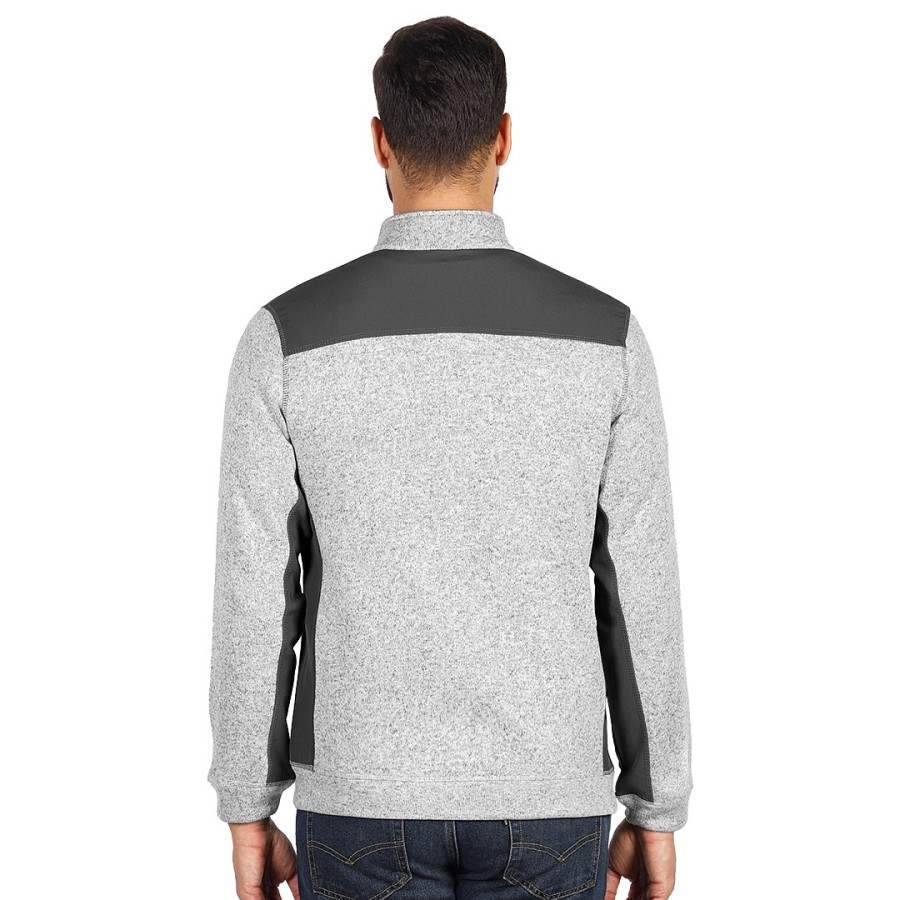 JUPITER, unisex softshell and knitted fleece jacket, ash