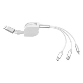 FLASH 60W 6IN1, usb type-c kabl za punjenje i prenos podataka, 6 u 1, 60w, beli