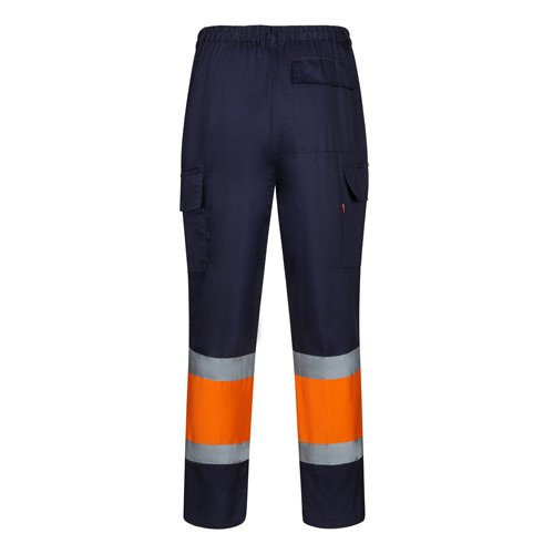 VL ARTEMIS. Two-tone trousers, in twill (190g/m²), cotton (20%) and polyester (80%)