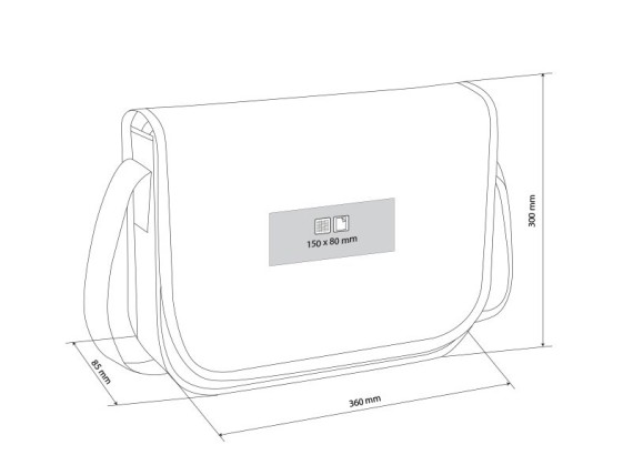 MESSENGER, biorazgradiva konferencijska torba, tirkizno plava