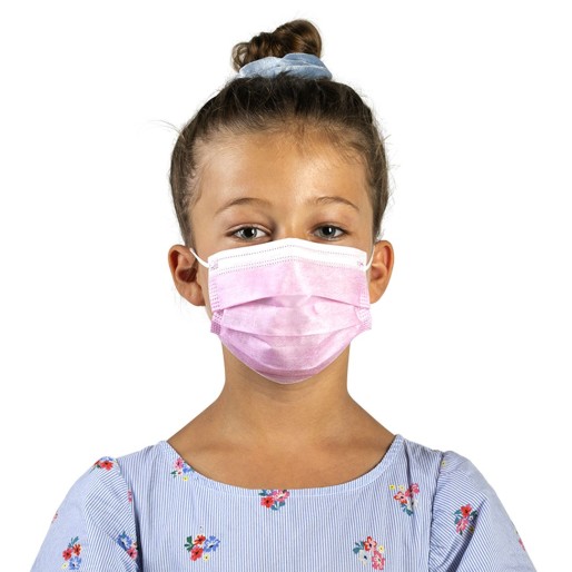 DFM KIDS 50, disposable face mask for kids, rose