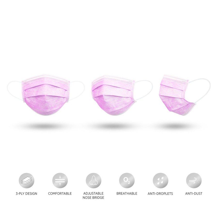 DFM KIDS 50, disposable face mask for kids, rose