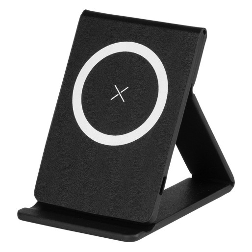 MAXWELL, foldable mobile phone holder and wireless charger, 15w, black