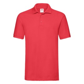 Fruit of the Loom, Premium Polo, premium polo shirt for men, red, S