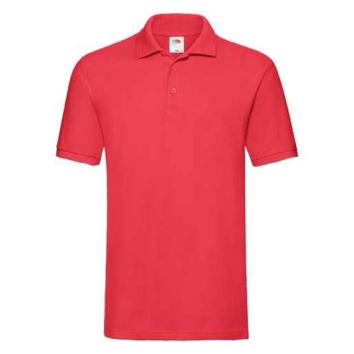 Fruit of the Loom, Premium Polo, premium polo shirt for men, red, S
