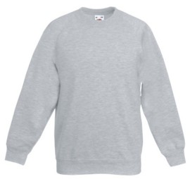 Fruit Of The Loom, Kids Classic Raglan Sweat, duks za decu, pepeljasto siva, 14-15