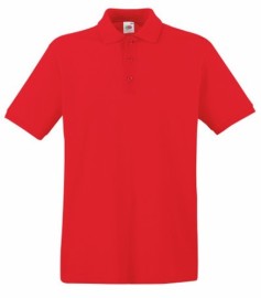 Fruit of the Loom, Premium Polo, premium men's polo shirt, red, XL
