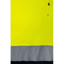 VL PLUTO. Piqué dvobojna polo majica (150g/m²) sa dugim rukavima, od pamuka (55%) i poliestera (45%)