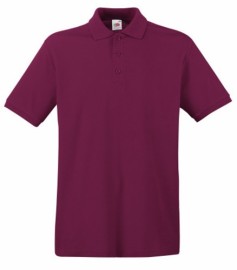 Fruit of the Loom, Premium Polo, premium polo shirt for men, burgundy, S