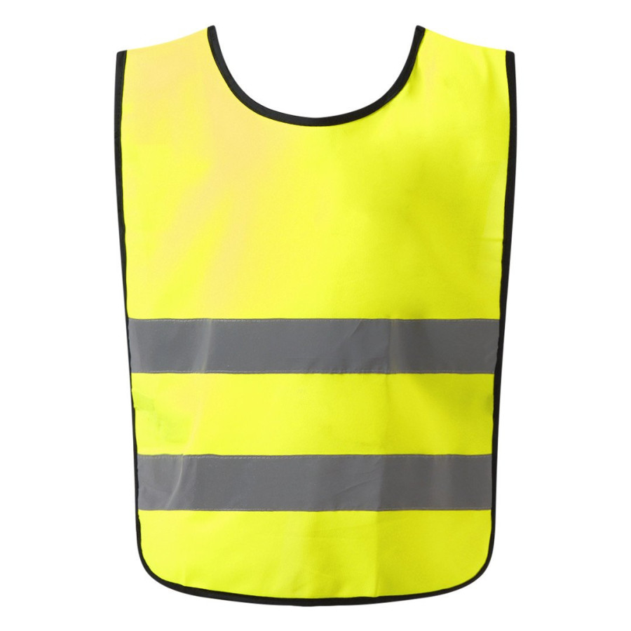 GLOW KID, kid's fluoroscent safety reflective vest, neon yellow