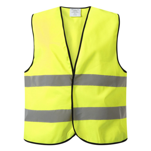 GLOW, unisex fluorescent safety reflective vest, neon yellow