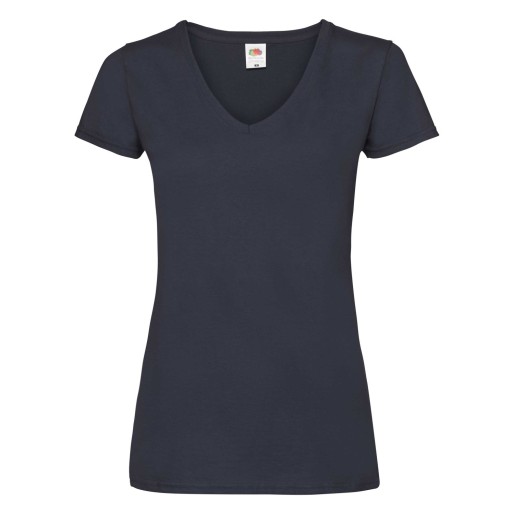 Fruit of the Loom, Ladies Valueweight V-Neck T, Women's V-neck T-shirt, Dark Tee, 2XL
