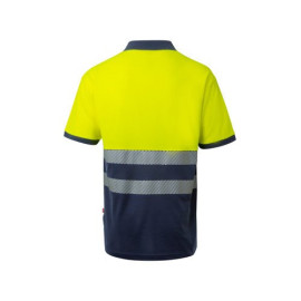 VL ACHELOUS. Two-tone piqué polo shirt (150g/m²) with short sleeves, in cotton (55%) and polyester (45%)