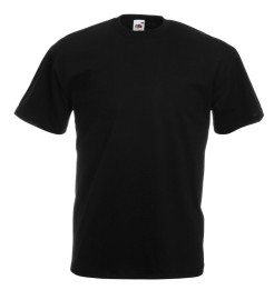 Fruit of the Loom, Valueweight, men's cotton T-shirt, black, 4XL