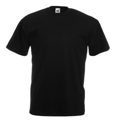 Fruit of the Loom, Valueweight, Men's Cotton T-shirt, Black, 5XL