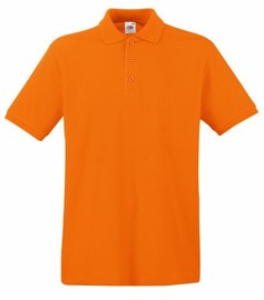 Fruit of the Loom, Premium Polo, premium men's polo shirt, orange, XL