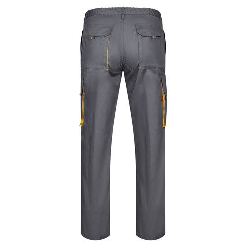 VL HYPNOS. Two-tone multi-pocket twill trousers (200g/m²), in cotton (35%) and polyester (65%)